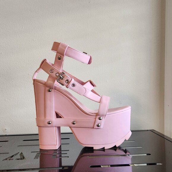 Pink platform sandals size 7 from YRU - Picture 2 of 6
